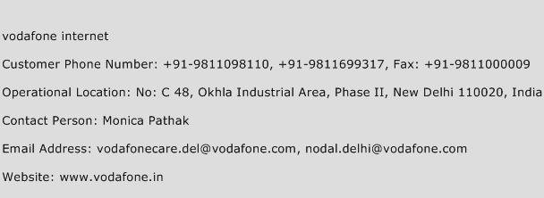 Vodafone Internet Phone Number Customer Service