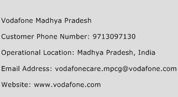 Vodafone Madhya Pradesh Phone Number Customer Service