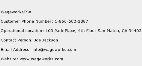 WageworksFSA Phone Number Customer Service