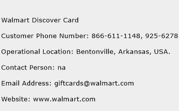 Walmart Discover Card Phone Number Customer Service