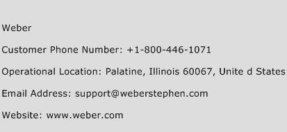 Weber Phone Number Customer Service