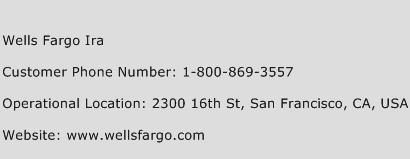 Wells Fargo Ira Phone Number Customer Service