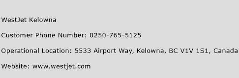 WestJet Kelowna Phone Number Customer Service