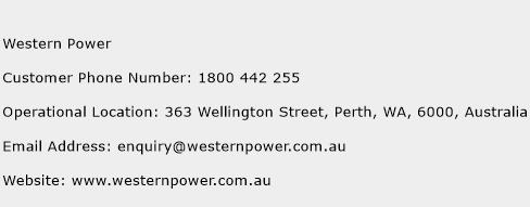Western Power Phone Number Customer Service