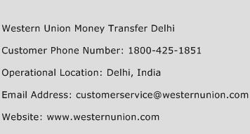 Western Union Money Transfer Delhi Phone Number Customer Service
