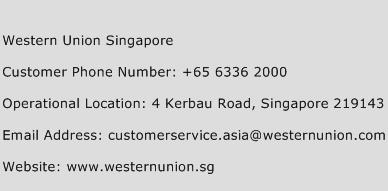 Western Union Singapore Phone Number Customer Service