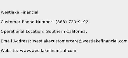 Westlake Financial Phone Number Customer Service