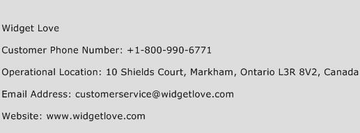 Widget Love Phone Number Customer Service
