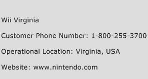 Wii Virginia Phone Number Customer Service