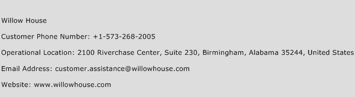 Willow House Phone Number Customer Service