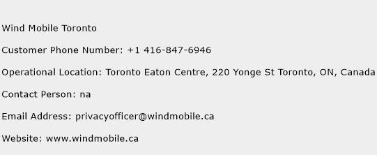Wind Mobile Toronto Phone Number Customer Service