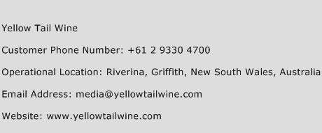 Yellow Tail Wine Phone Number Customer Service